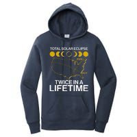 Total Solar Eclipse Twice In A Lifetime 2017 2024 Women's Pullover Hoodie