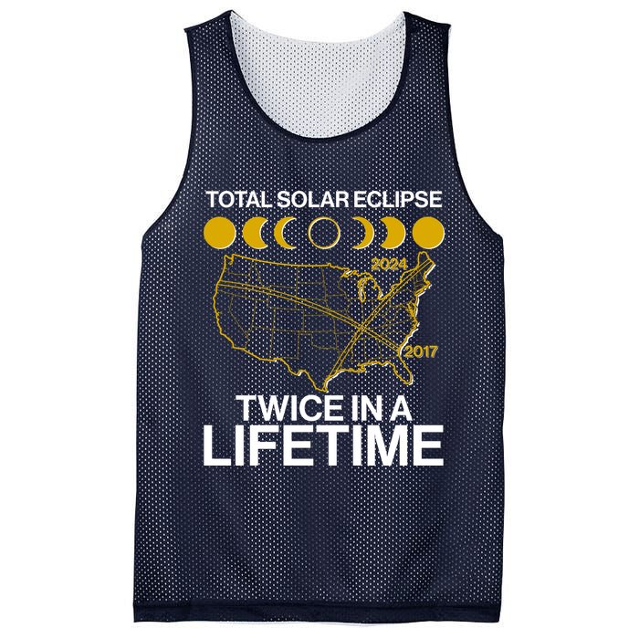 Total Solar Eclipse Twice In A Lifetime 2017 2024 Mesh Reversible Basketball Jersey Tank