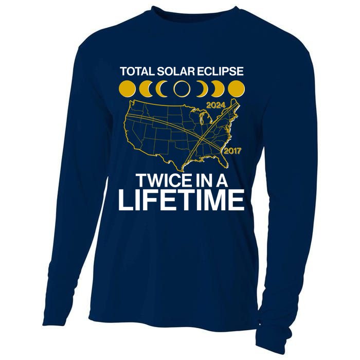 Total Solar Eclipse Twice In A Lifetime 2017 2024 Cooling Performance Long Sleeve Crew