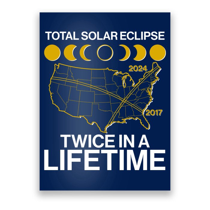 Total Solar Eclipse Twice In A Lifetime 2017 2024 Poster