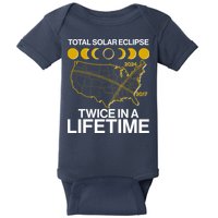 Total Solar Eclipse Twice In A Lifetime 2017 2024 Baby Bodysuit