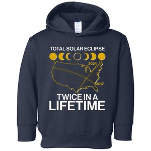 Total Solar Eclipse Twice In A Lifetime 2017 2024 Toddler Hoodie