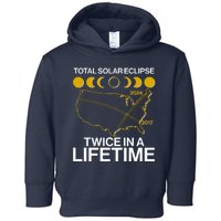 Total Solar Eclipse Twice In A Lifetime 2017 2024 Toddler Hoodie