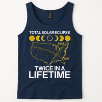 Total Solar Eclipse Twice In A Lifetime 2017 2024 Tank Top