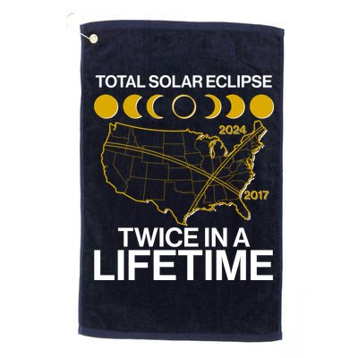 Total Solar Eclipse Twice In A Lifetime 2017 2024 Golf Towel