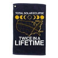 Total Solar Eclipse Twice In A Lifetime 2017 2024 Golf Towel