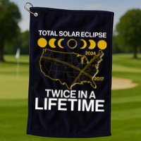 Total Solar Eclipse Twice In A Lifetime 2017 2024 Golf Towel
