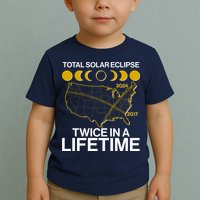 Total Solar Eclipse Twice In A Lifetime 2017 2024 Toddler T-Shirt