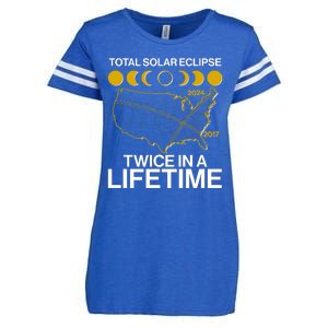 Total Solar Eclipse Twice In A Lifetime 2017 2024 Enza Ladies Jersey Football T-Shirt