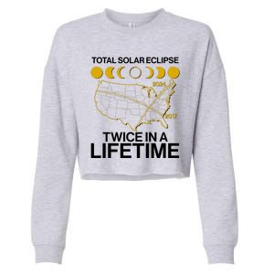 Total Solar Eclipse Twice In A Lifetime 2017 2024 Cropped Pullover Crew