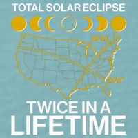 Total Solar Eclipse Twice In A Lifetime 2017 2024 Sueded Cloud Jersey T-Shirt