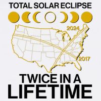 Total Solar Eclipse Twice In A Lifetime 2017 2024 Garment-Dyed Sweatshirt