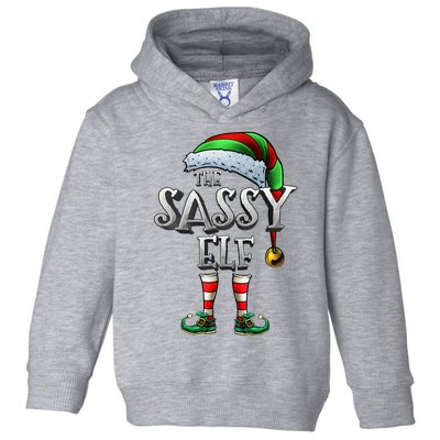 The Sassy Elf Matching Family Funny Christmas Elf Toddler Hoodie