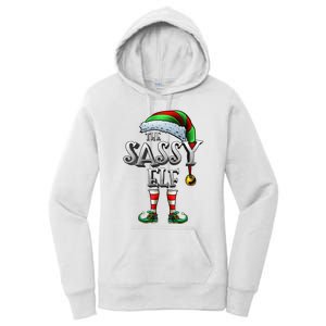 The Sassy Elf Matching Family Funny Christmas Elf Women's Pullover Hoodie