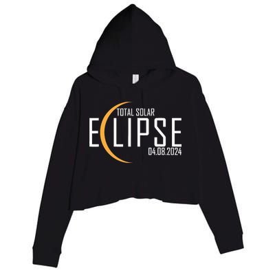 Total Solar Eclipse 2024 Crop Fleece Hoodie
