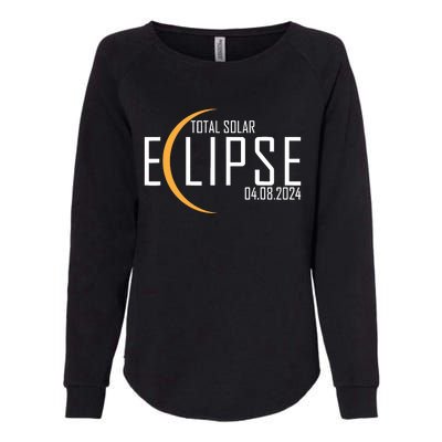 Total Solar Eclipse 2024 Womens California Wash Sweatshirt