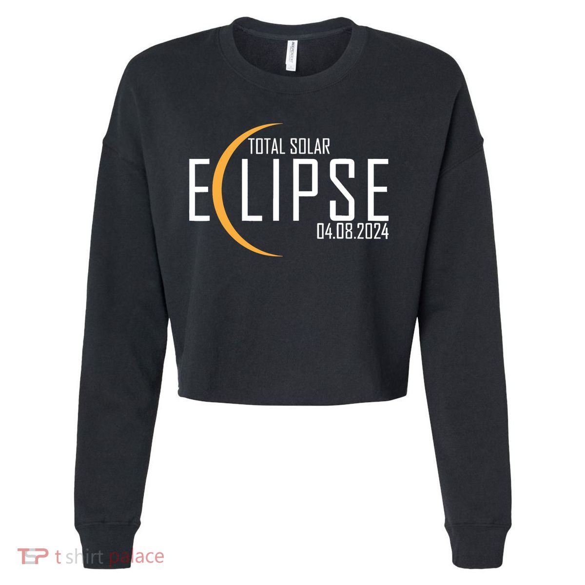 Total Solar Eclipse 2024 Cropped Pullover Crew