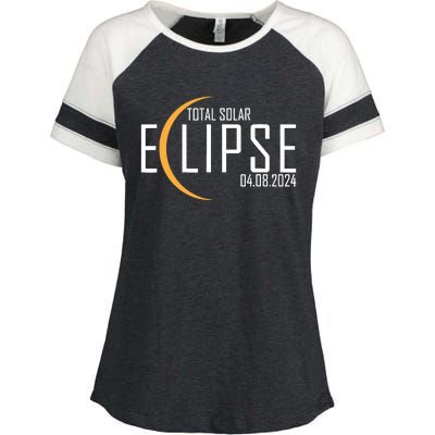 Total Solar Eclipse 2024 Enza Ladies Jersey Colorblock Tee