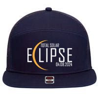Total Solar Eclipse 2024 7 Panel Mesh Trucker Snapback Hat