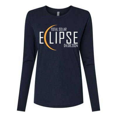 Total Solar Eclipse 2024 Womens Cotton Relaxed Long Sleeve T-Shirt