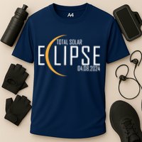 Total Solar Eclipse 2024 Cooling Performance Crew T-Shirt