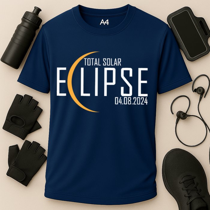 Total Solar Eclipse 2024 Cooling Performance Crew T-Shirt