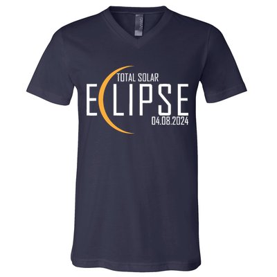 Total Solar Eclipse 2024 V-Neck T-Shirt