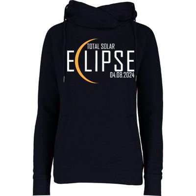 Total Solar Eclipse 2024 Womens Funnel Neck Pullover Hood