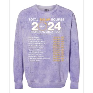 Total Solar Eclipse April 8 2024 North America Dates Colorblast Crewneck Sweatshirt