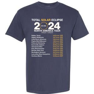 Total Solar Eclipse April 8 2024 North America Dates Garment-Dyed Heavyweight T-Shirt