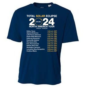 Total Solar Eclipse April 8 2024 North America Dates Cooling Performance Crew T-Shirt