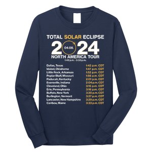 Total Solar Eclipse April 8 2024 North America Dates Long Sleeve Shirt