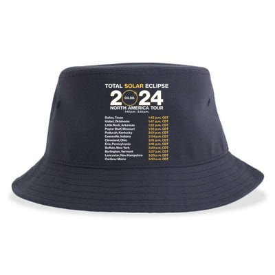 Total Solar Eclipse April 8 2024 North America Dates Sustainable Bucket Hat