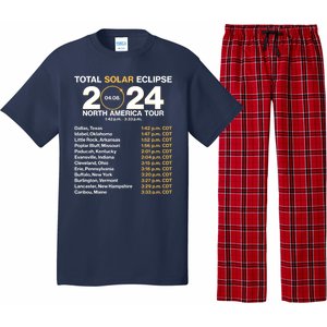 Total Solar Eclipse April 8 2024 North America Dates Pajama Set