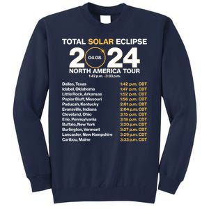 Total Solar Eclipse April 8 2024 North America Dates Tall Sweatshirt