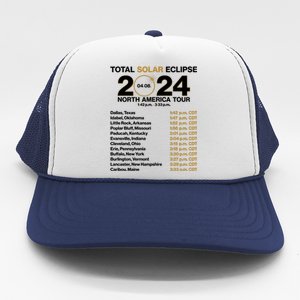 Total Solar Eclipse April 8 2024 North America Dates Trucker Hat