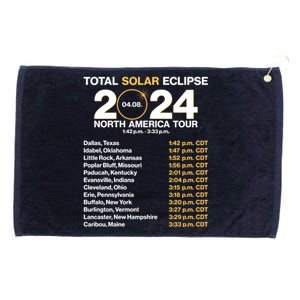 Total Solar Eclipse April 8 2024 North America Dates Grommeted Golf Towel