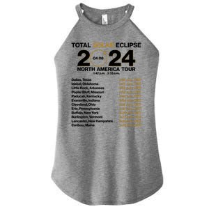 Total Solar Eclipse April 8 2024 North America Dates Women’s Perfect Tri Rocker Tank