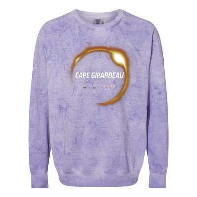 Total Solar Eclipse 2024 Cape Girardeau Missouri April 2024 Colorblast Crewneck Sweatshirt