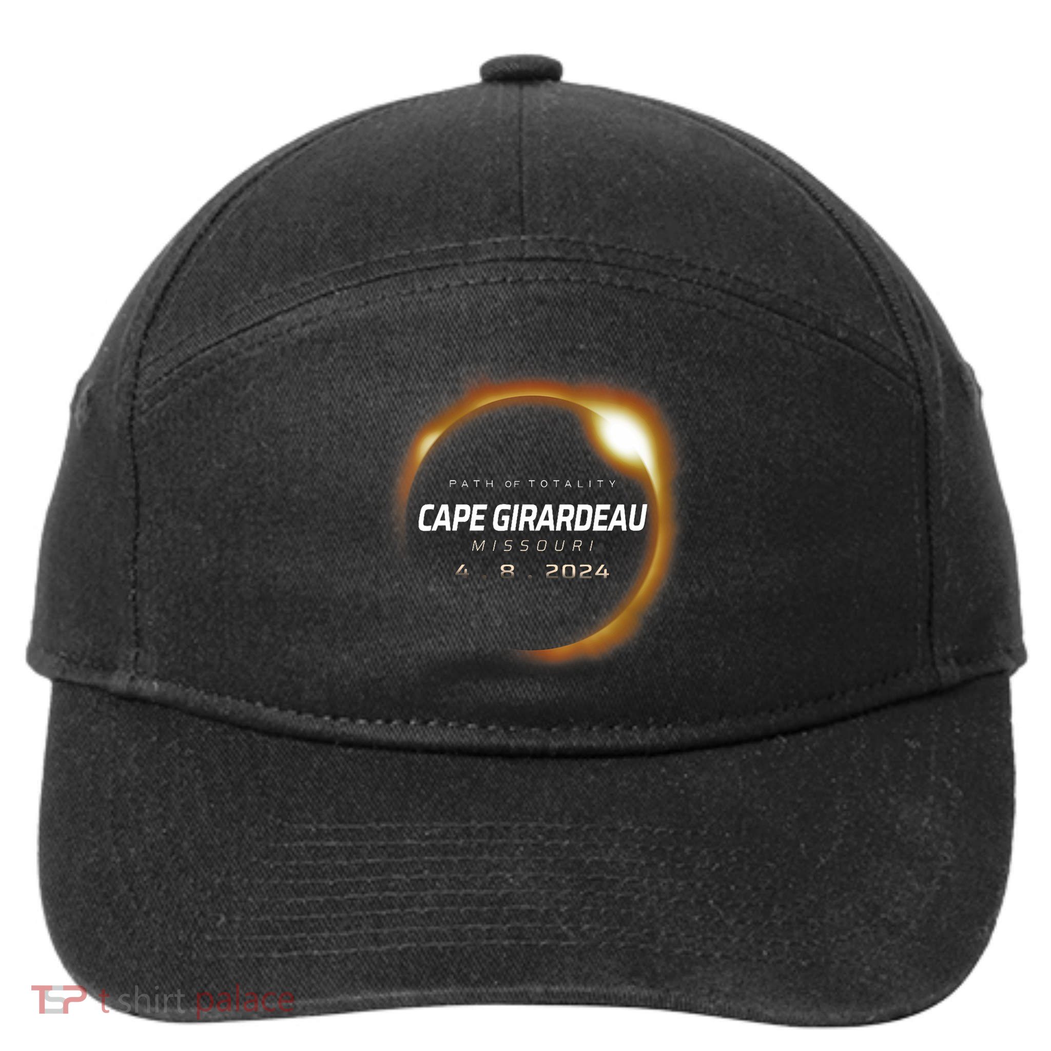 Total Solar Eclipse 2024 Cape Girardeau Missouri April 2024 7-Panel Snapback Hat