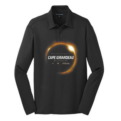 Total Solar Eclipse 2024 Cape Girardeau Missouri April 2024 Silk Touch Performance Long Sleeve Polo