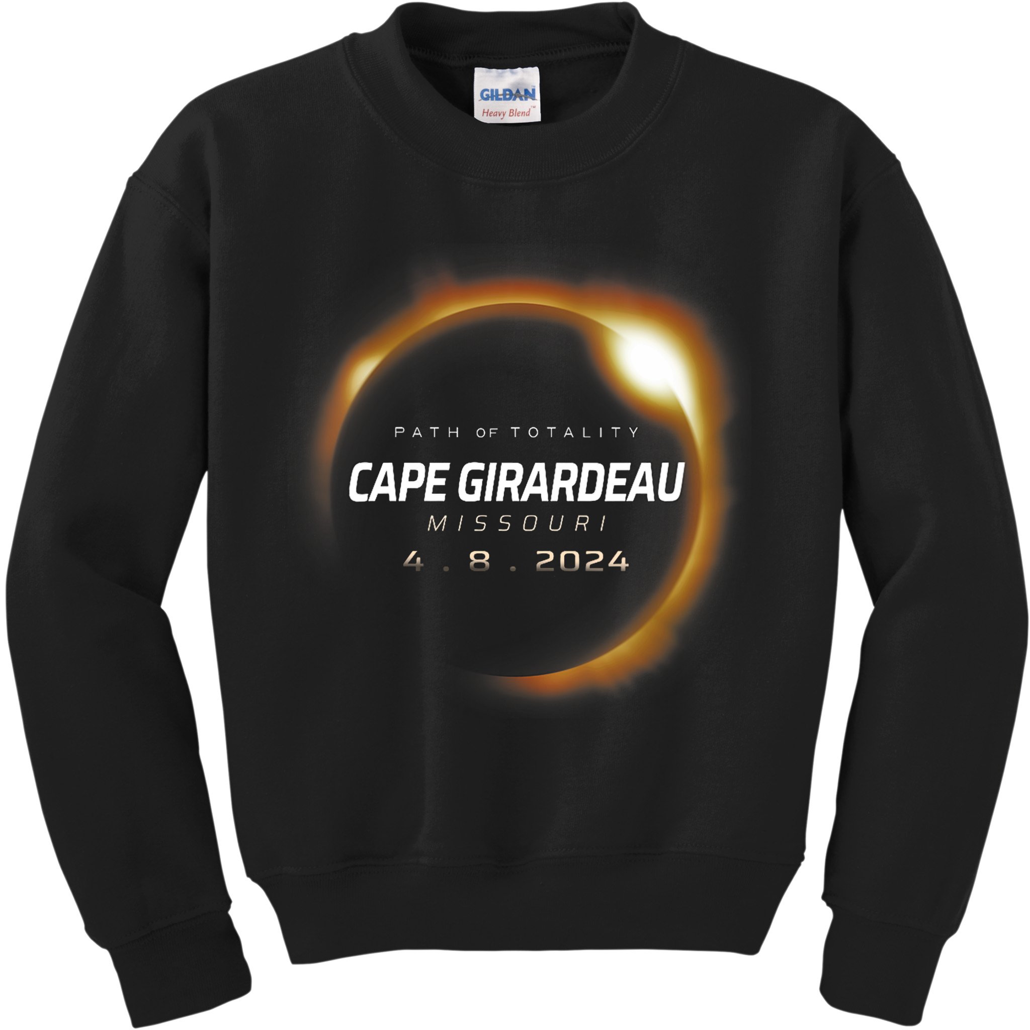 Total Solar Eclipse 2024 Cape Girardeau Missouri April 2024 Kids Sweatshirt