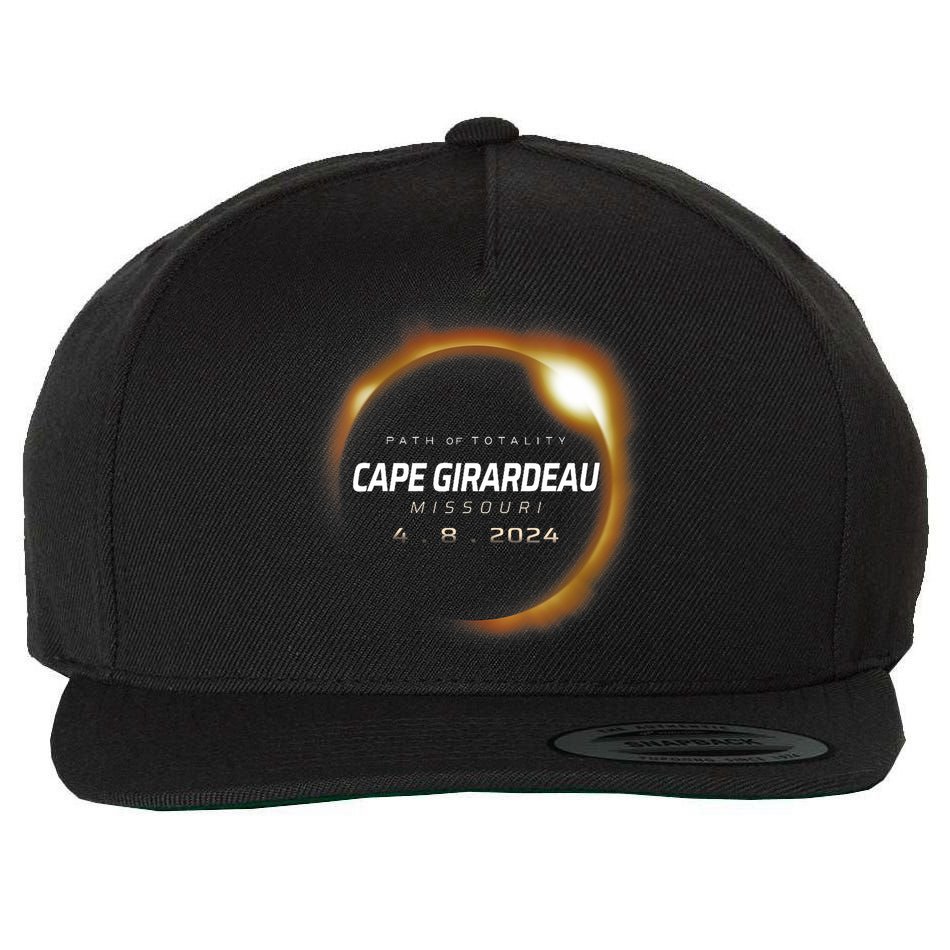 Total Solar Eclipse 2024 Cape Girardeau Missouri April 2024 Wool Snapback Cap