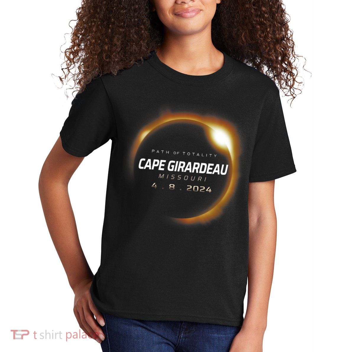 Total Solar Eclipse 2024 Cape Girardeau Missouri April 2024 Kids T-Shirt
