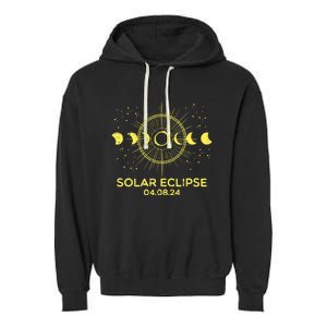 Total Solar Eclipse April 08 2024 Garment-Dyed Fleece Hoodie