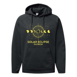 Total Solar Eclipse April 08 2024 Performance Fleece Hoodie