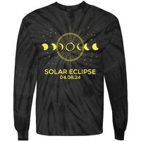 Total Solar Eclipse April 08 2024 Tie-Dye Long Sleeve Shirt