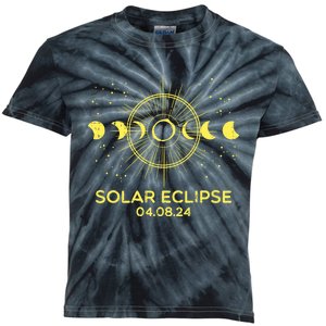 Total Solar Eclipse April 08 2024 Kids Tie-Dye T-Shirt