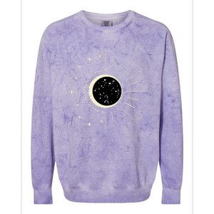 Total Solar Eclipse Moon Sun Stars April 8 Colorblast Crewneck Sweatshirt