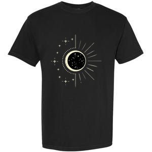 Total Solar Eclipse Moon Sun Stars April 8 Garment-Dyed Heavyweight T-Shirt